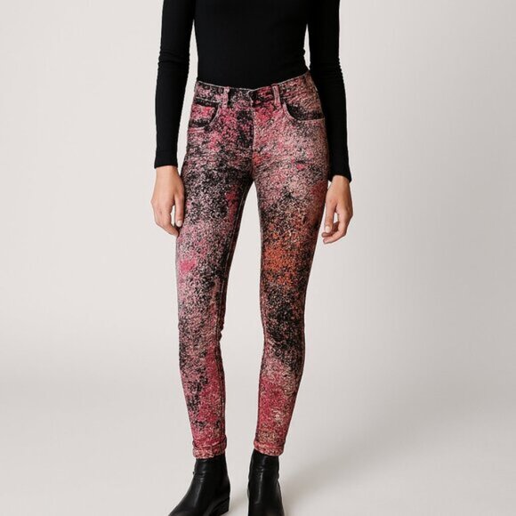 J Brand Super Skinny Slim Fit Supernova Multicolor Patterned Jeans 25 - Picture 1 of 14